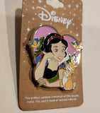 Snow White and Seven Dwarfs Woodland Animals Pink Heart Enamel Pin