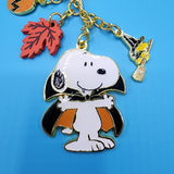 Peanuts Snoopy & Woodstock Vampire Halloween Fall Keychain Charm