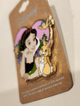 Snow White and Seven Dwarfs Woodland Animals Pink Heart Enamel Pin