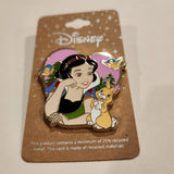 Snow White and Seven Dwarfs Woodland Animals Pink Heart Enamel Pin