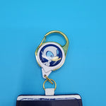 Lilo and Stitch Ducks Striped Retractable Lanyard ID Holder