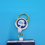 Lilo and Stitch Ducks Striped Retractable Lanyard ID Holder