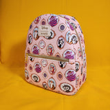 Loungefly Disney Cats Portrait Pink AOP Marie Figaro Dinah Mini Backpack
