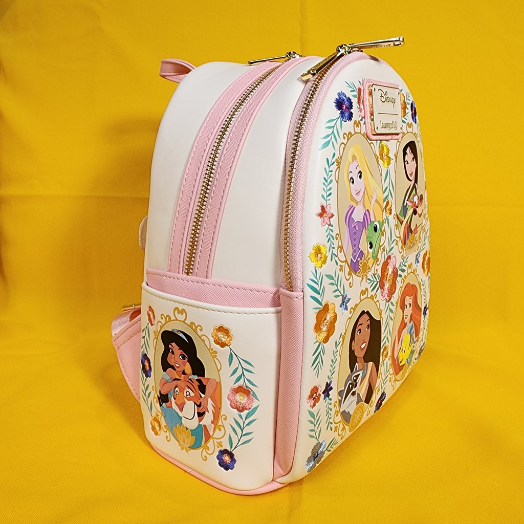 disney princess sidekicks loungefly mini backpack Disney Princess & Sidekicks Floral Portraits Mini Backpack – Get Lojos Mojo