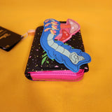 Loungefly Disney Alice in Wonderland Caterpillar Mushroom Fuzzy Flap Wallet