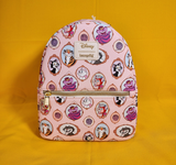Loungefly Disney Cats Portrait Pink AOP Marie Figaro Dinah Mini Backpack