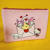 Sanrio Hello Kitty & Friends Love Letter Stamp Cosmetic Bag Pencile Pouches Set