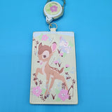 Loungefly Disney Bambi Thumper Floral Spring Retractable Lanyard ID Holder
