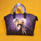 Loungefly The Nightmare Before Christmas Jack & Sally Heart Moon Satchel Handbag