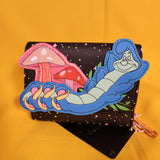 Loungefly Disney Alice in Wonderland Caterpillar Mushroom Fuzzy Flap Wallet
