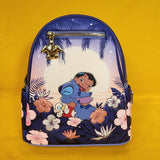 Loungefly Disney Lilo and Stitch Floral Sunset Scene Ducks Mini Backpack