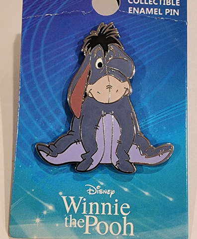 Winnie the Pooh Eeyore Cover Eye Enamel Pin Monogram