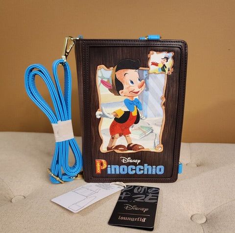 Pinocchio Story Book Convertable Backpack Crossbody Bag