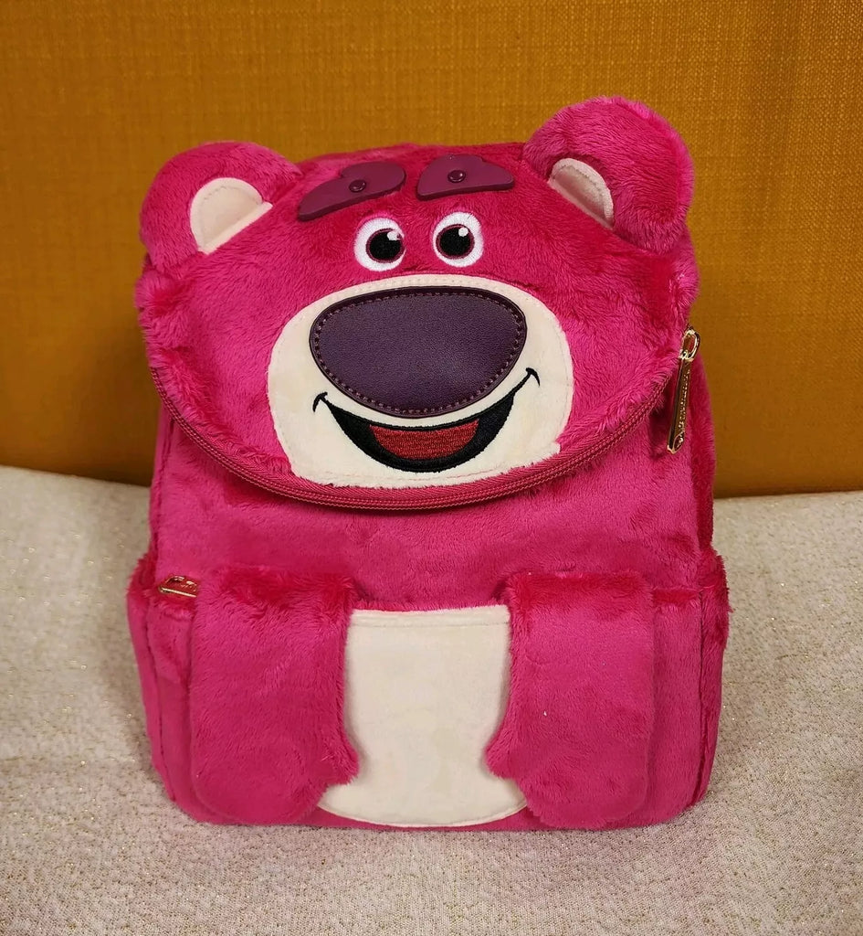 Toy Story Lotso Bear Plush Pink Cosplay Mini Backpack – Get Lojos Mojo