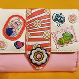 Loungefly The Muppets Character Patches Kermit & Miss Piggy Flap Wallet