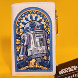Loungefly Star Wars R2-D2 Stained Glass Portrait Flap Wallet