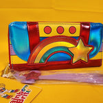 Rainbow Brite Cosplay Rainbow Metallic 80s Cartoon Wristlet Wallet