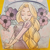 Loungefly Disney Tangled Rapunzel Pastel Flowers Purple Soft Tag Mini Backpack
