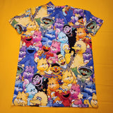 Cakeworthy Care Bears x Sesame Street AOP Unisex Tee Shirt Small