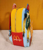 McDonalds Fry Gang Fry Guys Fast Food Triple Pocket Mini Backpack