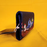 Loungefly Disney Lilo and Stitch Ducky Frog Stargazing Star Sky Flap Wallet