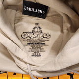 Garfield Nickelodeon Scratching Claws Hanging On Hoodie Sweatshirt Beige Size M