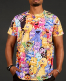 Cakeworthy Care Bears x Sesame Street AOP Unisex Tee Shirt Small