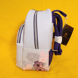 Loungefly Disney Tangled Rapunzel Pastel Flowers Purple Soft Tag Mini Backpack