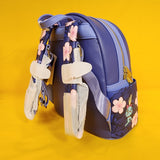 Loungefly Disney Lilo and Stitch Floral Sunset Scene Ducks Mini Backpack