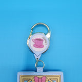 Loungefly Disney Marie Tea Cup Yarn Aristocats Retractable Lanyard ID Holder