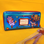 Rainbow Brite Cosplay Rainbow Metallic 80s Cartoon Wristlet Wallet