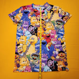 Cakeworthy Care Bears x Sesame Street AOP Unisex Tee Shirt Small