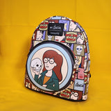 Loungefly Daria Grid Skull MTV Soft Tag 90s Cartoon Mini Backpack