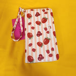 Betsey Johnson Strawberry Fruit Striped Berry Wallet Wristlet Zip Around