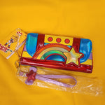 Rainbow Brite Cosplay Rainbow Metallic 80s Cartoon Wristlet Wallet