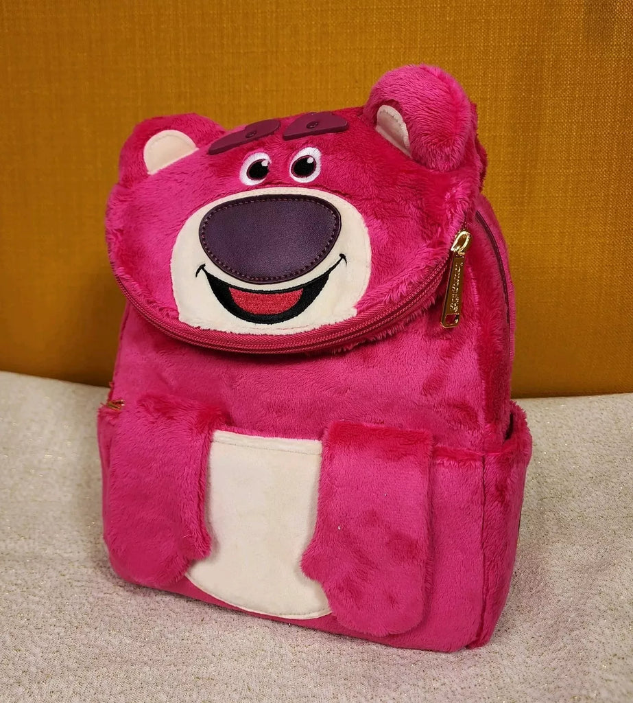 Toy Story Lotso Bear Plush Pink Cosplay Mini Backpack – Get Lojos Mojo