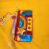 Rainbow Brite Cosplay Rainbow Metallic 80s Cartoon Wristlet Wallet