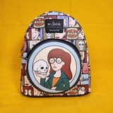 Loungefly Daria Grid Skull MTV Soft Tag 90s Cartoon Mini Backpack