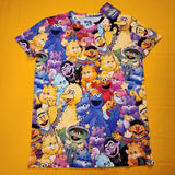 Cakeworthy Care Bears x Sesame Street AOP Unisex Tee Shirt Small