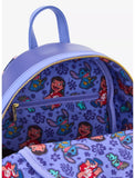 Loungefly Disney Lilo and Stitch Floral Sunset Scene Ducks Mini Backpack