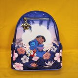 Loungefly Disney Lilo and Stitch Floral Sunset Scene Ducks Mini Backpack