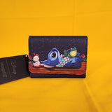 Loungefly Disney Lilo and Stitch Ducky Frog Stargazing Star Sky Flap Wallet
