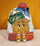 McDonalds Fry Gang Fry Guys Fast Food Triple Pocket Mini Backpack