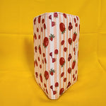 Betsey Johnson Strawberry Fruit Striped Berry Wallet Wristlet Zip Around