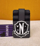 Wednesday Addams Nevermore Cosplay Uniform Cardholder Wallet