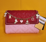 Loungefly Peanuts Snoopy Valentine's Day Charm Quilted Heart Crossbody Handbag