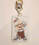 Pixar UP Carl Russel Kevin Retractable Lanyard ID Holder