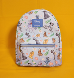 Loungefly Disney Dogs Floral AOP Blue Mini Backpack