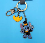 Loungefly Disney Lilo and Stitch Halloween Pumpkin Keychain Charm