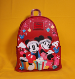 Loungefly Disney Mickey & Minnie Christmas Holiday Ornaments Mini Backpack